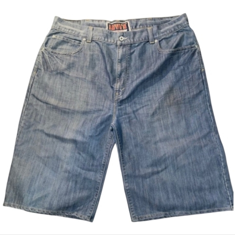 Levi's 579 Baggy Loose Fit Denim Shorts Embroidered Streetwear Skater Men's 42